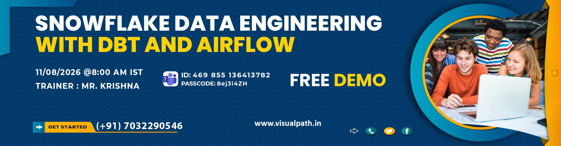 Snowflake Data Engineering with DBT and Airflow Online Training