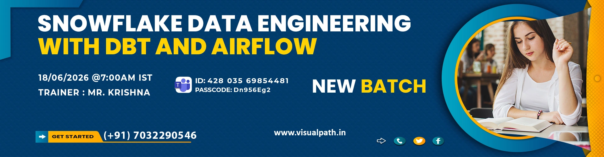 Snowflake Data Engineering with DBT and Airflow Online Training